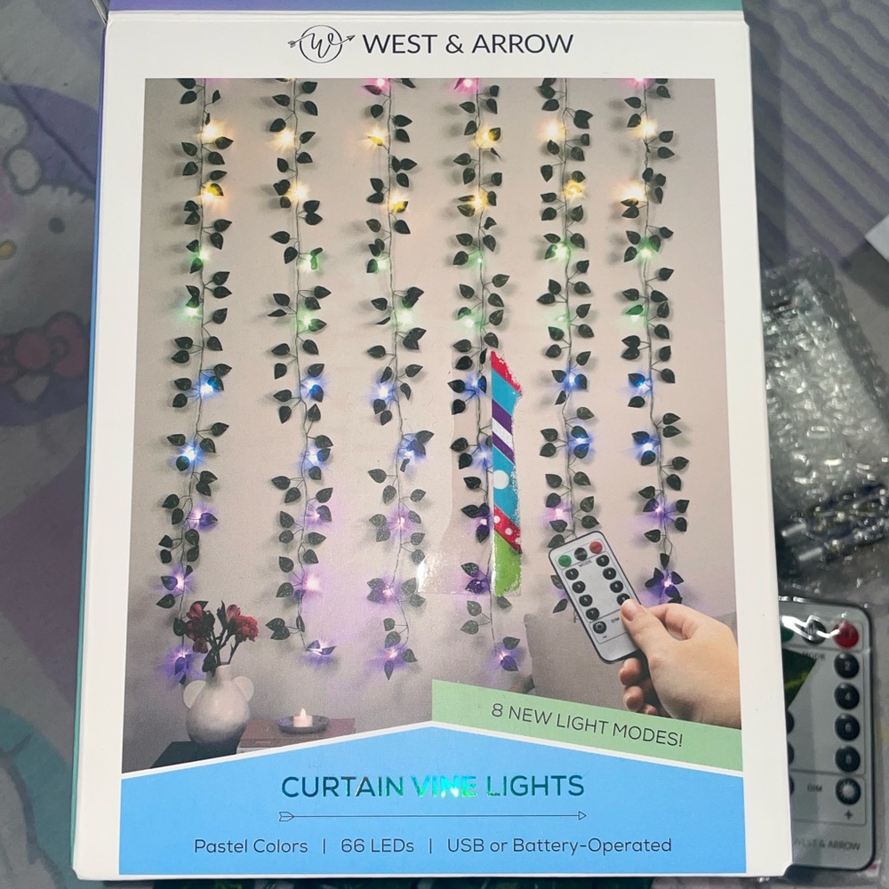 West & Arrow Curtain Vine Lights with Remote